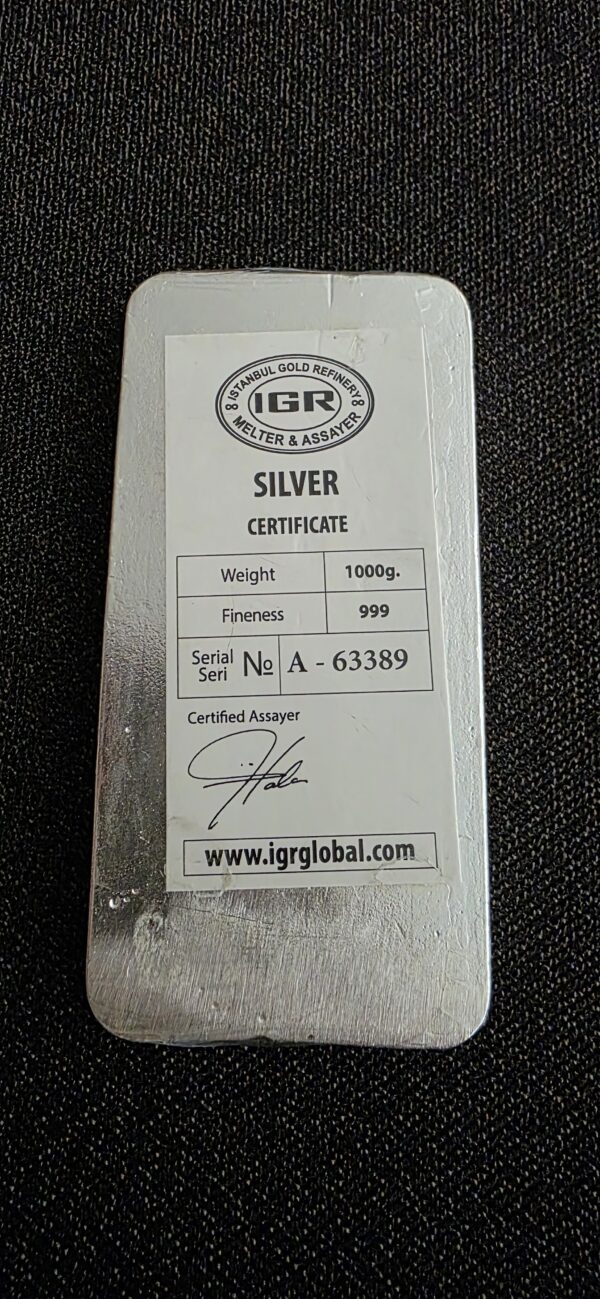 IGR Silver Bar 1 Kilo - Image 2